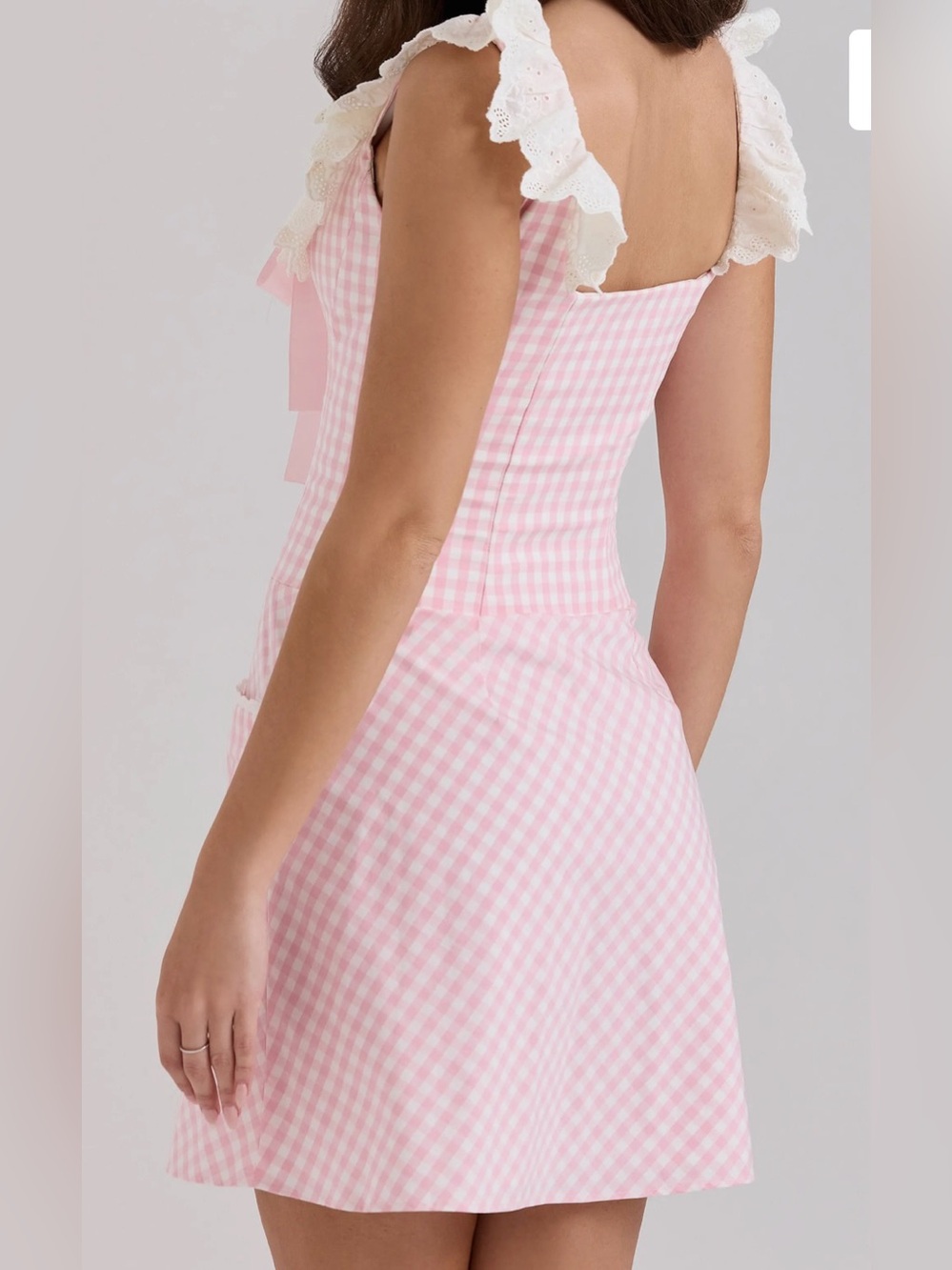 House of CB Gingham Astra Ruffle Mini Dress - Picture 3 of 10